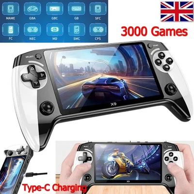 "X9 Retro Handheld Game Console – 5.5'' Screen, 3000 Games, Type-C Charging NEW - Image 1 of 4