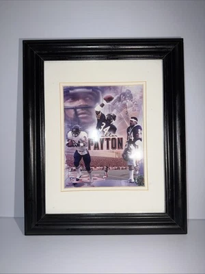 Cuadro impreso de marco deportivo de fútbol americano NFL Walter Payton Chicago Bears enmarcado 17x14 Foto 1 de 4