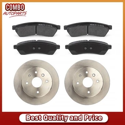 Rear Brake Rotors Ceramic Brake Pads Fits 2004-2009 Chevrolet Epica - Image 1 of 4