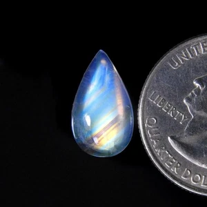 Pietra di Luna Arcobaleno Alta Qualità AAA Pietra Preziosa Cabochon 15,5x9,1x4,1mm 4,25Ct - Foto 1 di 3