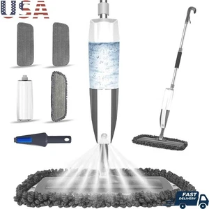 Scopa Spray Microfibra Lavapavimenti Wet Dry Bottiglia Ricaricabile Leggera Durevole - Foto 1 di 7