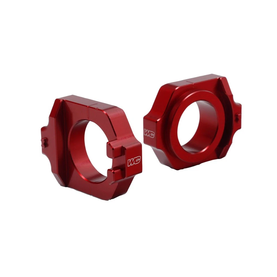 Works Connection Elite Axle Block Kit Red For HONDA CRF - Image 1 of 4
