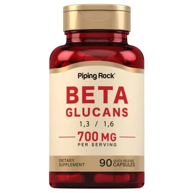 Beta Glucano 1 3/1 6 | 700 mg | 90 cápsulas | Sin OGM | por Piping Rock Foto 1 de 2