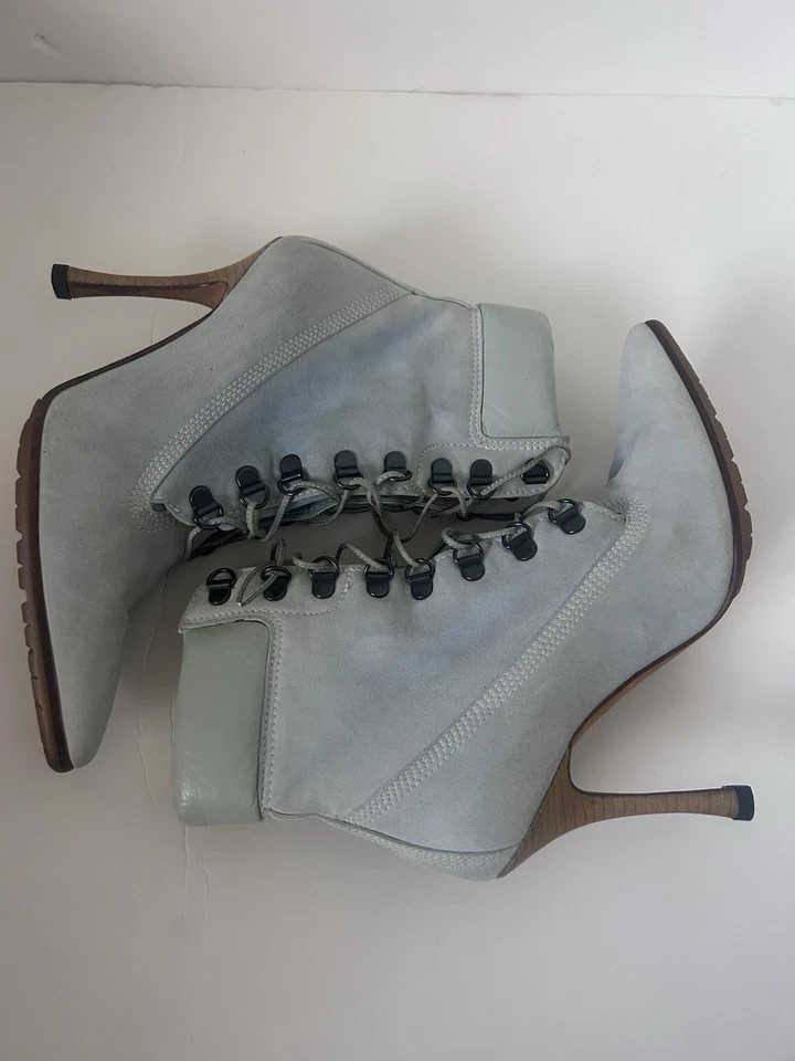 Manolo Blahnik Timberland Oklamod Botas de Tacón Punta De Colección Talla 36 Foto 1 de 4