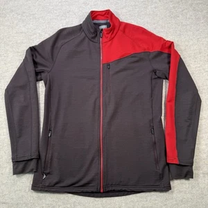 Icebreaker Sweater Mens Large Merino Base Layer Jacket Brown Full Zip Outdoor - Picture 1 of 13