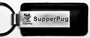 Keyring Custom Engraved Metal and PU Leather Gift For Him Personalised Driver - Picture 1 of 14