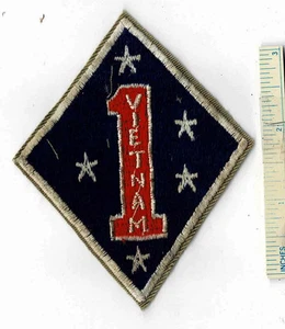 Vietnam War USMC 1st MARINE Division Shoulder Patch US Marines Corps Nam - Picture 1 of 2