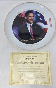 Placa Conmemorativa Victoria Histórica Barack Obama 8" Certificado de Autenticidad Historia de Estados Unidos Borde 22k - Imagen 1 de 2