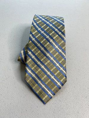 Jones New York Signature Blue, Yellow, White Plaid Pattern Tie NWOT - Изображение 1 из 4
