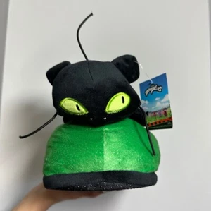 Officially Licensed Miraculous Ladybug Plush Slippers Kwami Plagg ONE SIZE - Picture 1 of 4