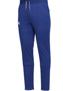 Adidas Track Pants Mens Medium Blue Microfiber Tapered Ankle New - Picture 1 of 20