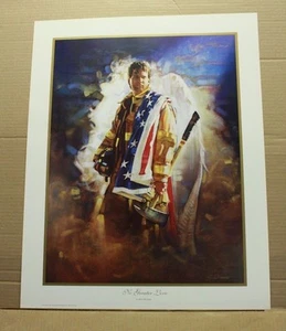 No Greater Love by Ron DiCianni Firefighter Patriotic American Flag Occupational - Picture 1 of 3
