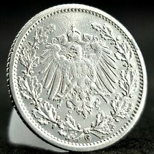 Deutsches Reich *Beautiful* German Empire 1/2 (Half) Mark 90% Silver Coin (.900)