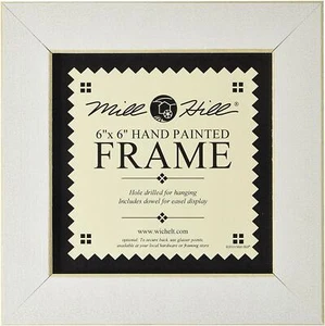 MILL HILL FRAME 6 x 6 Fits Button & Bead Cross Stitch Kits ANTIQUE WHITE - Picture 1 of 1