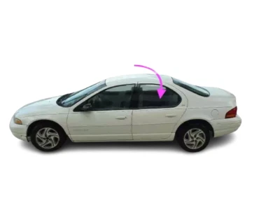 Fits: 95-00 Cirrus Stratus 96-00 Breeze Sedan Driver Left Rear Door Window Glass - Image 1 of 4
