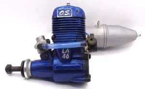 OS Engines Max 46 LA Blue 2 Stroke RC Nitro Model Plane Engine Vintage Part Rare - Picture 1 of 9