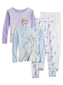 Girl’s DISNEY'S FROZEN 2 Explore & Believe 2 Tops & 2 Bottoms Pajamas Size 4 NWT - Picture 1 of 6