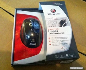 Targus AMU14EU Maus USB Laser Mouse mit 8 Tasten, 5 programmierbar, 800 dpi, NEU - Bild 1 von 1
