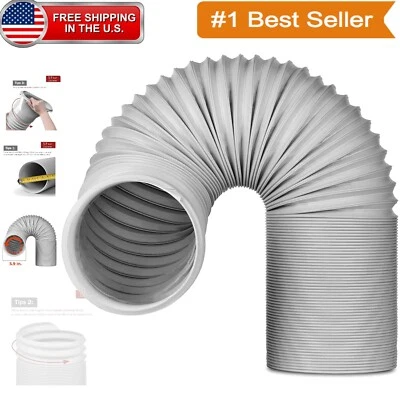 Гибкий выхлопной шланг 5,9 дюйма для портативного кондиционера - 78 дюймов резьба против часовой стрелки - Изображение 1 из 4