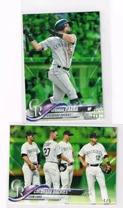 2018 TOPPS MINI ON DEMAND GREEN 604 GERARDO PARRA #d 2/5 COLORADO ROCKIES - Picture 1 of 1