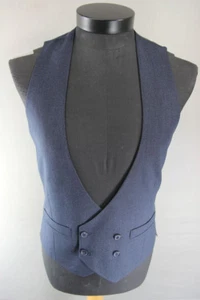 BRAND NEW GARETH SOUTHGATE ENGLAND STYLE BLUE DOUBLE-BREASTED WAISTCOAT 38-44 IN - Picture 1 of 4