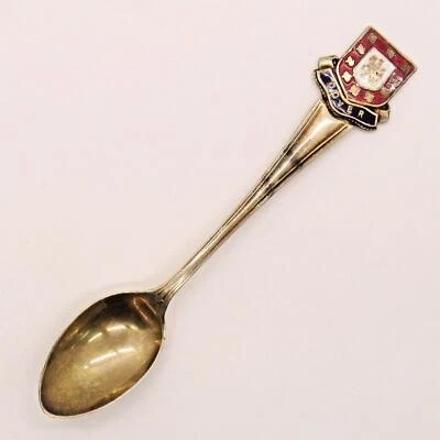 CUCHARA DE RECUERDO LAVADA ORO DOVER KENT INGLATERRA ESMALTADA PLATA ESTERLINA VINTAGE Foto 1 de 4