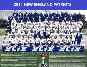 2014 NEW ENGLAND PATRIOTS 8X10 TEAM PHOTO FOOTBALL PICTURE SB CHAMPS NFL - Picture 1 of 1