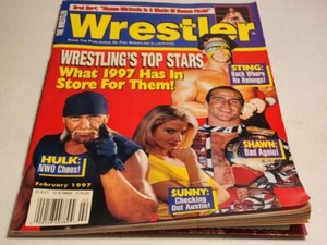 The Wrestler Magazine February 1997 Hulk Hogan Sunny Michaels Hart Pitbulls ECW - Picture 1 of 3
