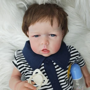 50 cm bebé recién nacido Liam realista muñeca renacida suave tacto 3D piel hecha a mano - Imagen 1 de 8