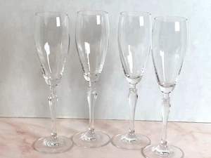 Vintage Mikasa Spring Petals Lead Crystal Champagne Glasses Set (4) - Picture 1 of 14