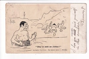 Australian Bulletin Series Artist Phil May They've Stole My Clothes - Foto 1 di 2