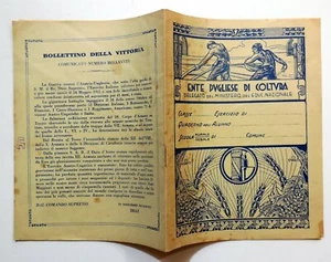 VINTAGE QUADERNO SCUOLA FASCISMO ENTE PUGLIESE DI COLTURA BOLLETTINO VITTORIA - Imagen 1 de 2