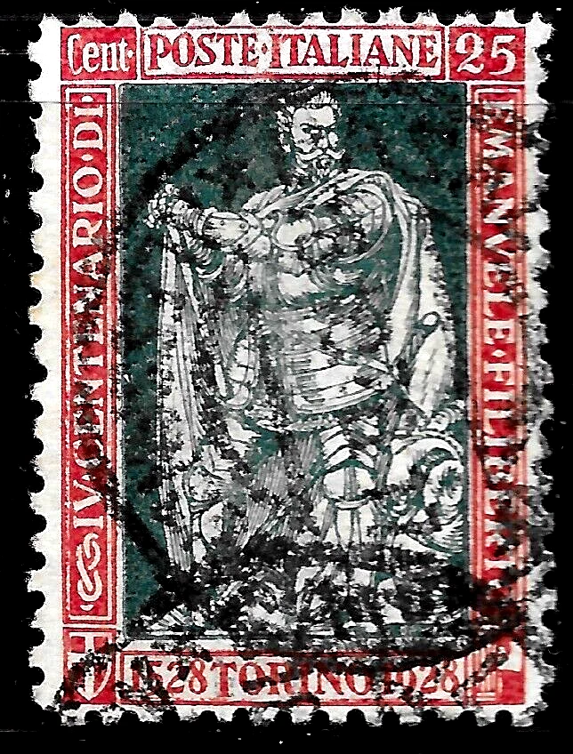 1928 ITALY SASS#227 USED VF 🔥Emmanuel Philibert,Duke of Savoy🔥 - Image 1 of 1