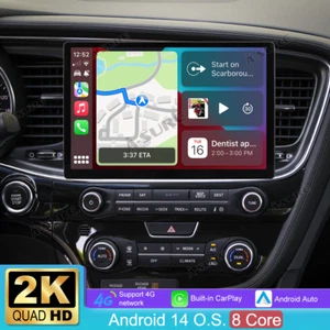 13.1'' 2K 64GB Carplay For Kia Optima 2014-2015 Android 14 Car Stereo Radio GPS - Picture 1 of 20