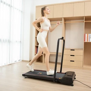 Folding Treadmill 4% Incline Running Machine Under Desk Electric Home Gym 2.0Hp - Picture 1 of 9
