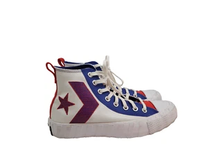 Converse Ut1Tl3d Red White Blue Hi Top Shoe Sneaker 168612C Womens Size 8.5 - Picture 1 of 10