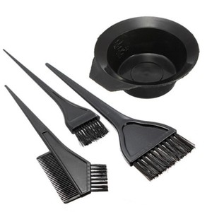 Hair Dye Color Brush Bowl Combo Coloring Brush Kit 4 pcs Set Tint Tool Bleach **