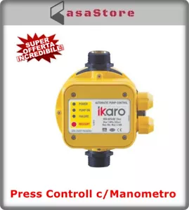 PRESS CONTROL REGOLATORE PRESSIONE AUTOCLAVE PRESSOSTATO ELETTRONICO + MANOMETRO - Foto 1 di 2