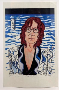 ZANE FIX, JOHN LENNON, LTD ED PRINT ON MACHINE MADE RICE PAPER, HAND SIGNED - Picture 1 of 5