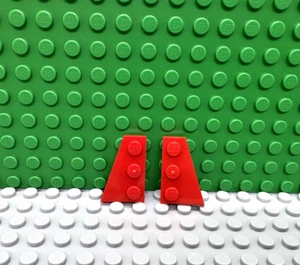 Lego 1 pair of Red 3x2 wedge plate wings ship NEW - Picture 1 of 1