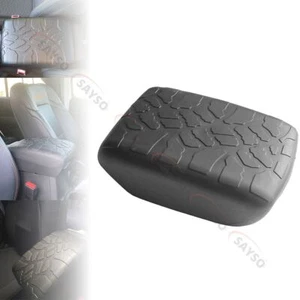 PU Rubber Center Console Armrest Cover Pad For Jeep Wrangler JT JL JLU 2018-2024 - Picture 1 of 10