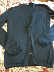 Miu Miu Womens Thin Black Cashmere Silk Blend Cardigan sweater Size IT 44/ XS-S - Picture 1 of 6