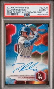 2023 Bowmans Best Dalton Rushing Blue Refractor Auto # /150 PSA 10 Dodgers RC - Picture 1 of 2