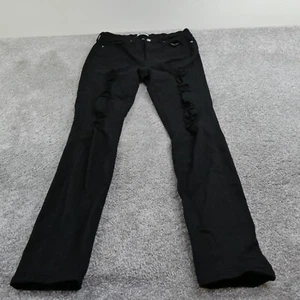 Pantalones de mezclilla Good American Good Legs para mujer 10 30 negros tiro alto pierna recta elásticos - Imagen 1 de 16