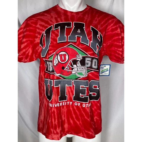 Utah Utes Football '47 Brand Vintage Tubular Red Logo T-Shirt Men's NWT Cover
