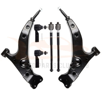 6Pcs Front Lower Control Arm Inner outer Tie Rod Fits 1993-1995 Toyota Corolla Foto 1 de 4