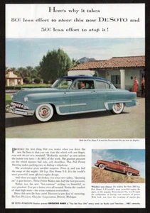 1953 DESOTO Fire Dome V8 Vintage Original Print AD Powermaster Six blue car USA - Picture 1 of 1