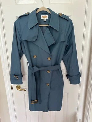 Gabardina Talbots talla 6 longitud media--azul  Foto 1 de 4