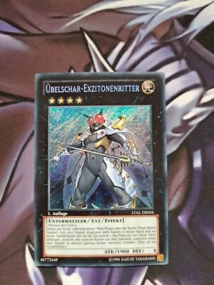 Yugioh Übelschar-Exzitonenritter LVAL-DE056 Secret Rare 1. Auflage - Bild 1 von 2