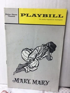 1963 Mary, Mary Playbill Helen Hayes Theater Volumen 1 - Imagen 1 de 2